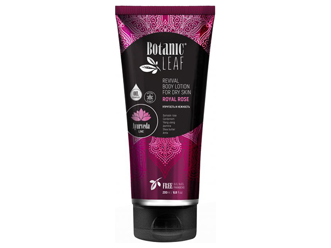 Лосьйон для тіла Botanic Leaf Ayurveda Розкішна троянда відновлюючий, для сухої шкіри 250мл