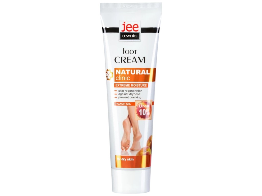 Крем для ног Jee Cosmetics Extra, увлажняющий, масло персика, 10% мочевины, 100мл