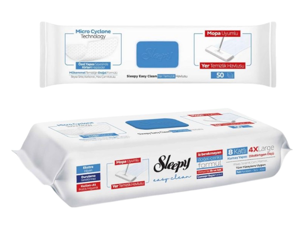 Влажные салфетки Sleepy Easy Clean Bleach, 50шт