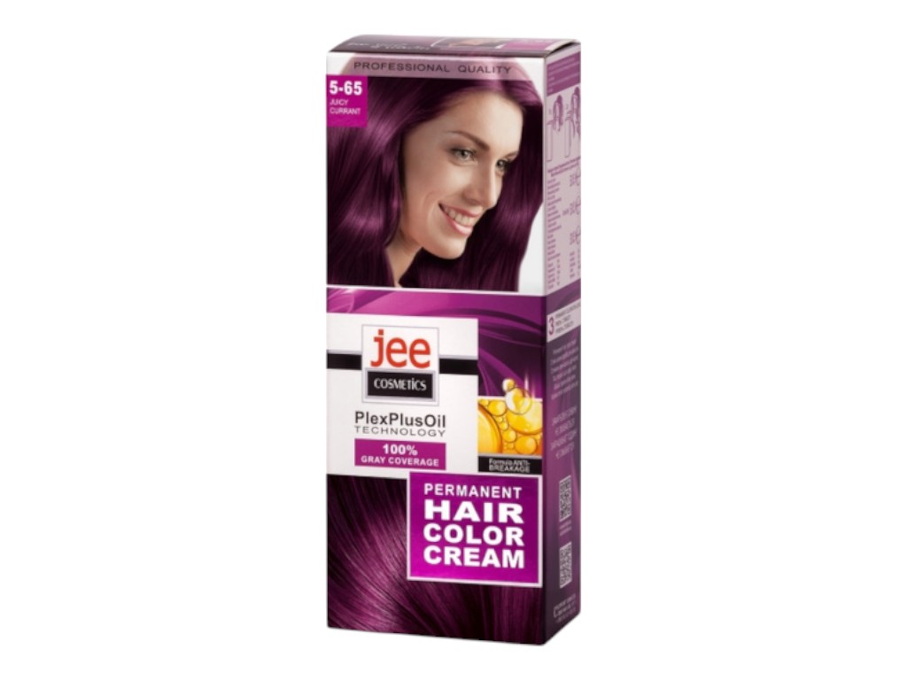 Крем-краска для волос Jee Cosmetics №5-65 сочная смородина, стойкое окрашивание, 130 мл