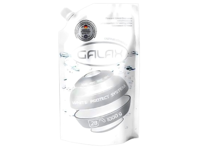 Гель для прання Galax для білих речей, дойпак 1л