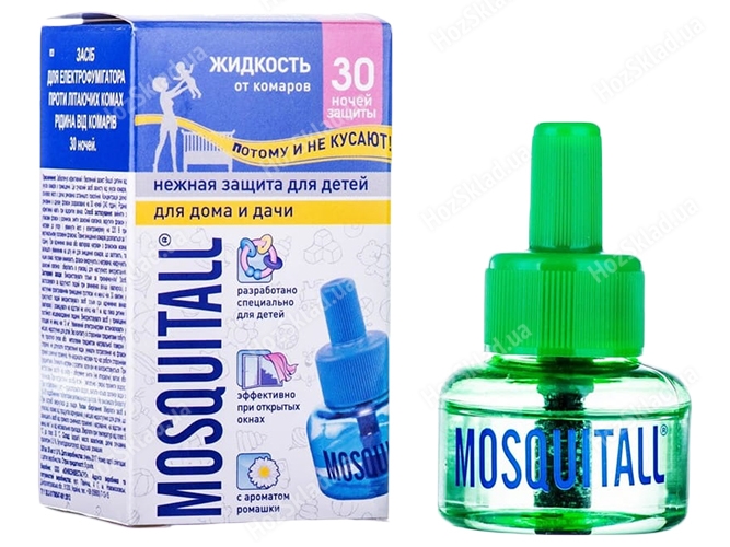 Рідина від комарів Mosquitall Ніжна захист для дітей 30мл (30 ночей)