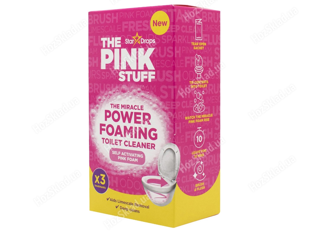 Порошок для чистки унитаза Pink Stuff 3шт, 100г, 100г