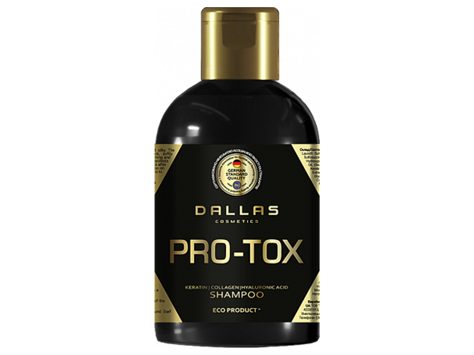 Шампунь для волосся Dalas Hair Pro-tox з кератином, колагеном та гіалуроновою кислотою 1л