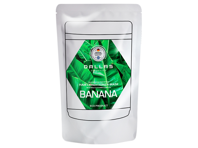Маска-кондиціонер Dalas Banana 2в1 для зміцнення волосся з екстрактом банана дойпак 70мл