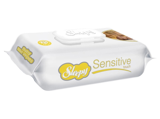 Вологі серветки Sleepy Baby дитячі, з клапаном, 70шт