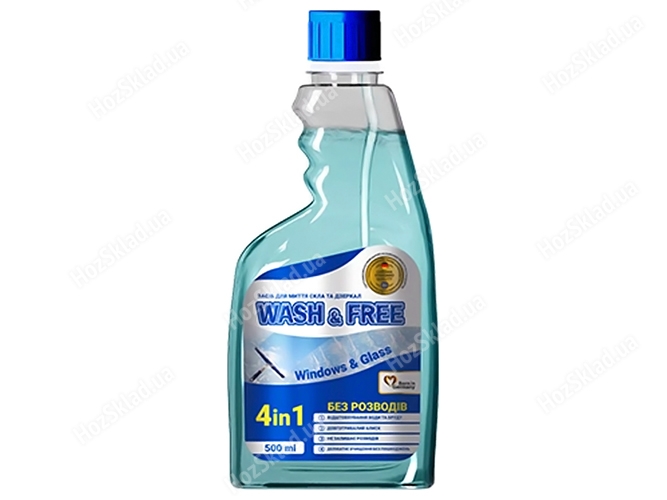 Средство для мытья стекла и зеркал Wash&Free запаска 500мл