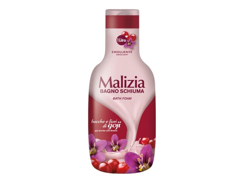 Гель-пена Malizia ягоди годжі и цветы, 1 л, увлажняющий, цветочный аромат, для мужчин и женщин