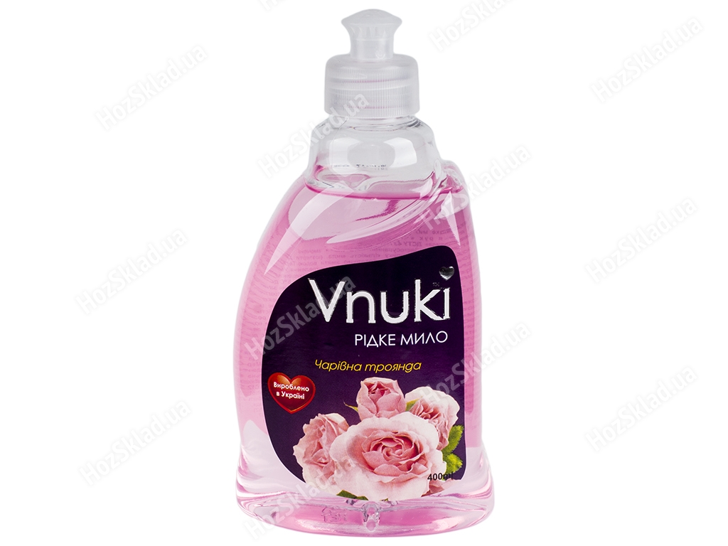 Жидкое мыло для рук Vnuki Волшебная роза 400мл пуш-пул