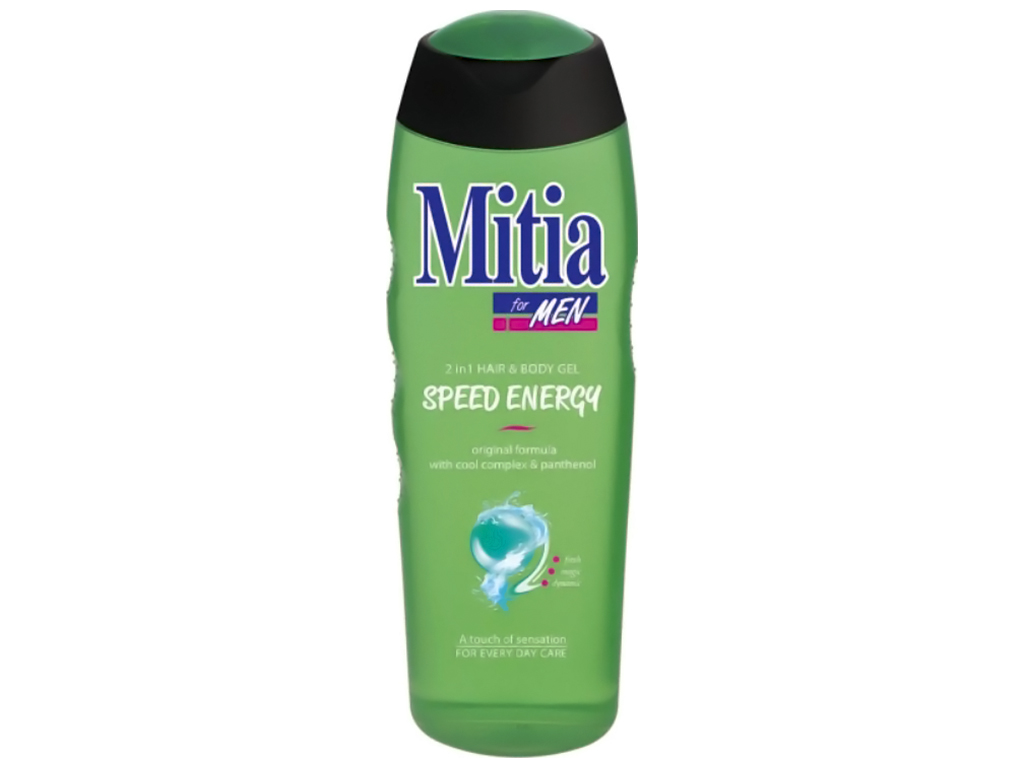 Гель для душа и шампунь 2в1 для мужчин Mitia Speed Energy, Энергия скорости, 400мл, 6325
