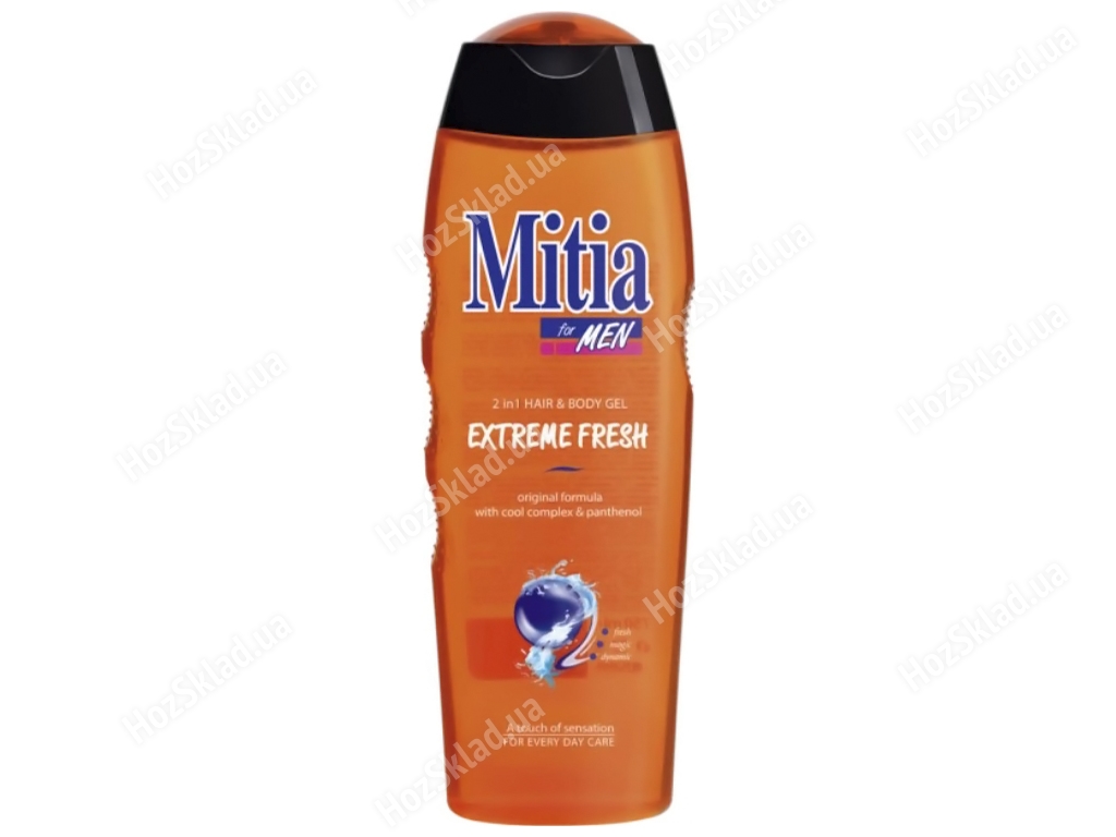 Гель для душа и шампунь 2в1 для мужчин Mitia Extreme, 750мл, 6493