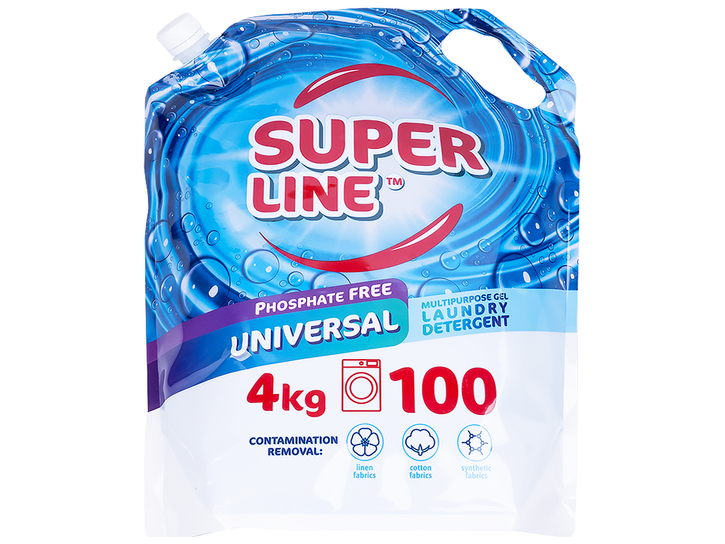 Гель для прання Super Line, універсальний, 4л (дой пак)