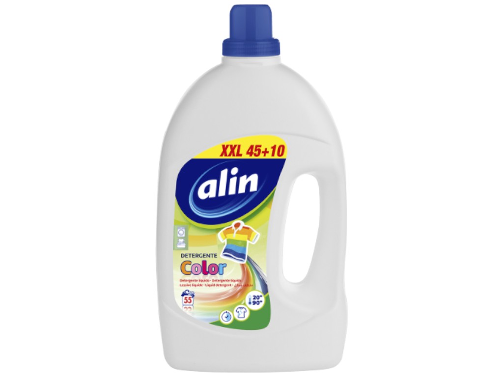 Гель для стирки Alin Color, для цветных тканей, концентрированный, 55 циклов, 2,75л