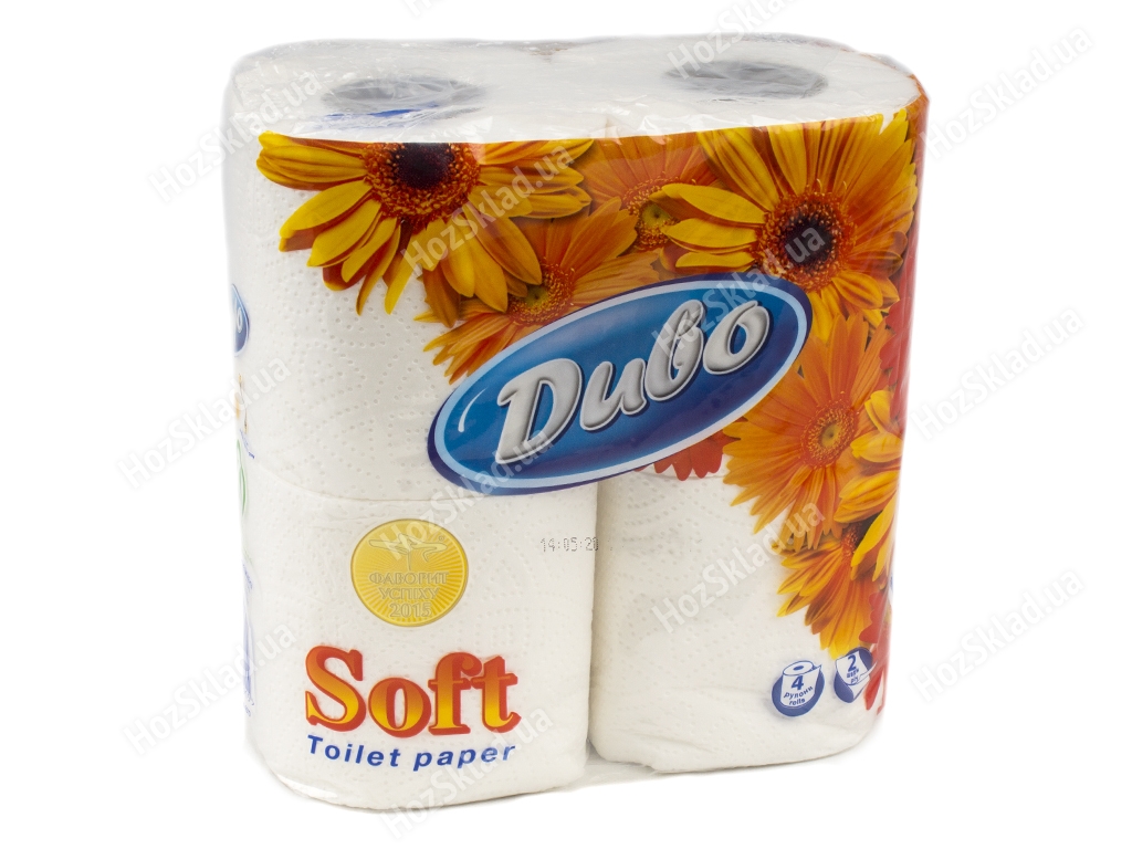Бумага туалетная Диво Софт, целлюлозная (цена за 4 рулона), цвет белый
