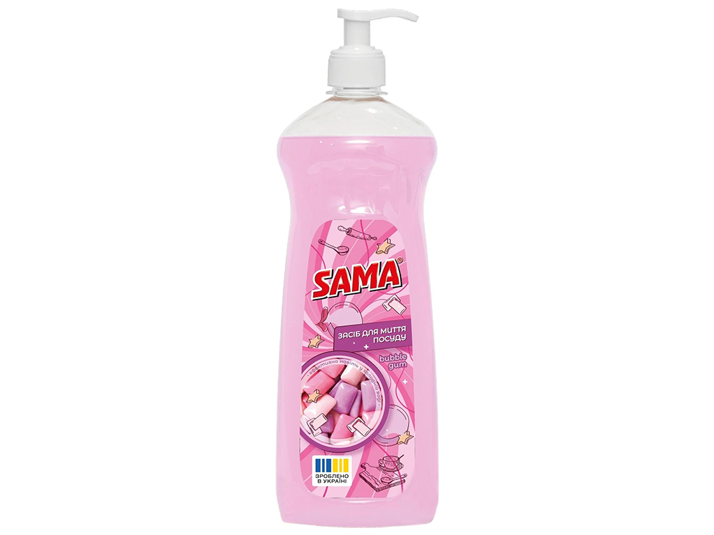 Средство для мытья посуды Sama Bubble gum, 1л