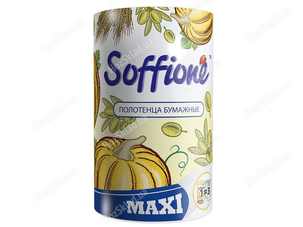 Рушники паперові Soffione Maxi двошарові (1 рулон)
