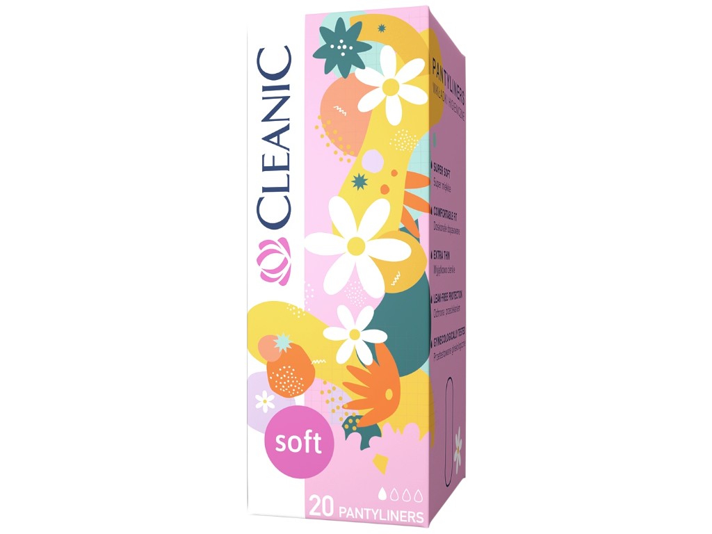 Прокладки щоденні Cleanic Soft, 1 крапля, 20шт