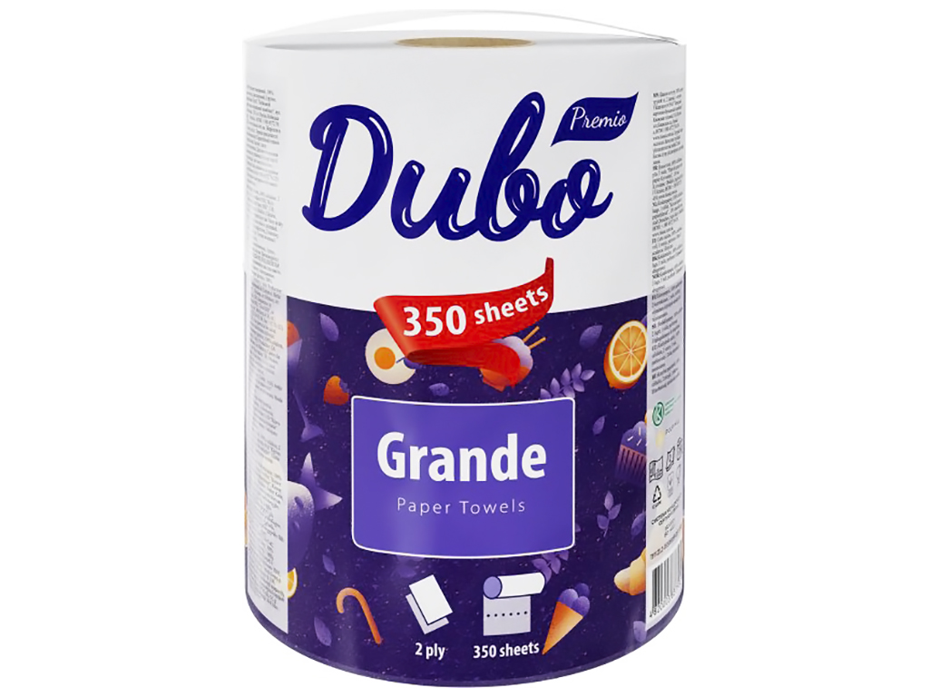 Рушники паперові Диво Premio Grande, СГ 20г.м, двошарові, 350 відривів