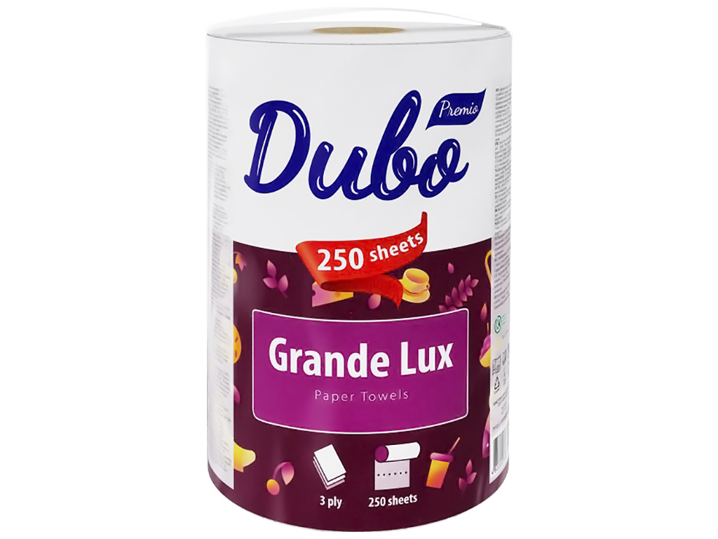 Полотенца бумажные Диво Premio Grande Lux, СГ 17г.м, трехслойные, 250 отрывов