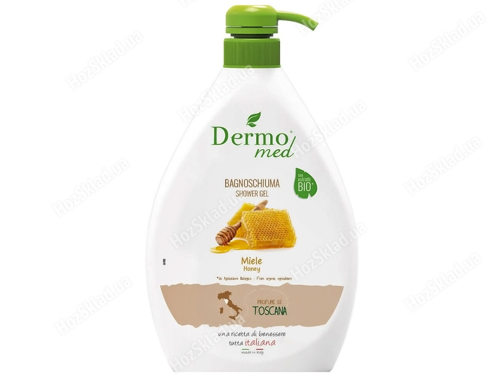Гель-пена для душа DermoMed Мед, 1л