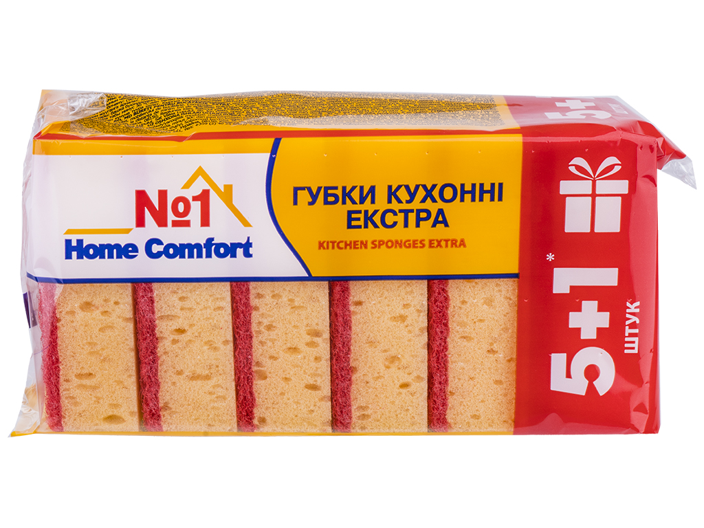 Губки кухонные Home Comfort Extra №1, 6шт