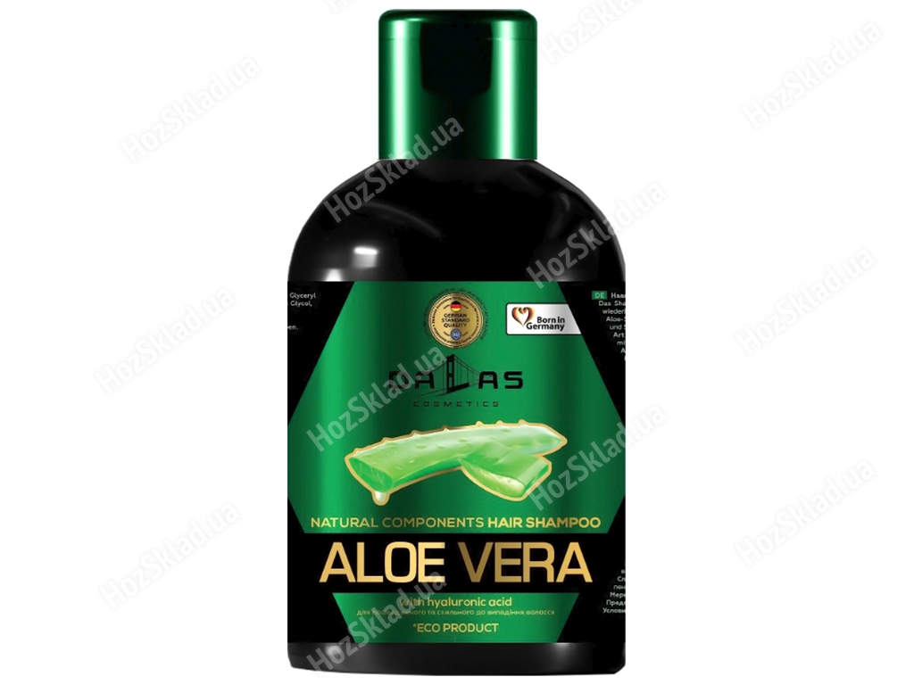 Шампунь для волосся Dalas Aloe vera з гіалуроновою кислотою та натуральним соком алое, 1л