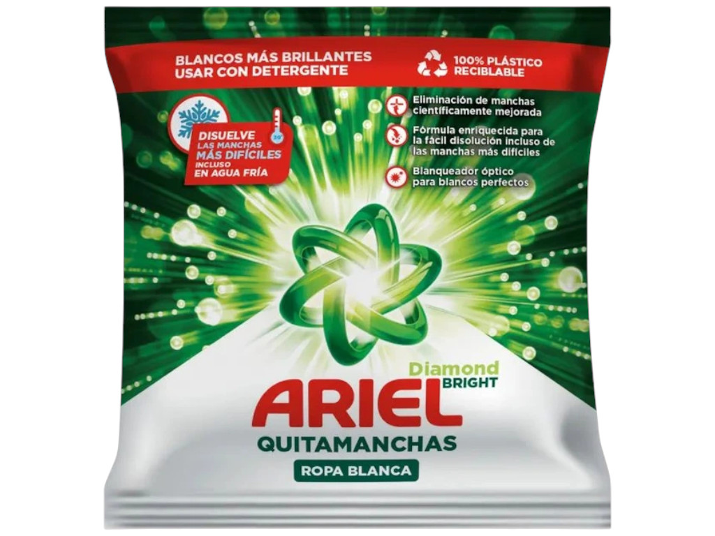 Пятновыводитель кислородный Ariel White Diamond Bright, для белых тканей, 150г