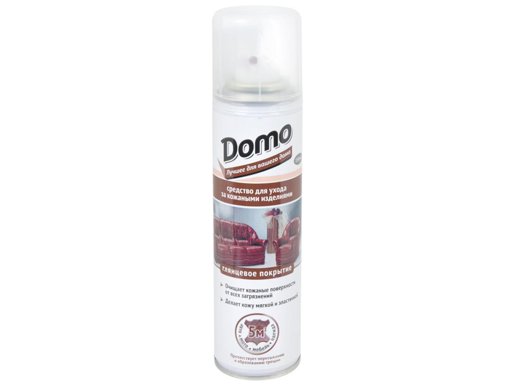 Средство для ухода за кожаными изделиями DOMO глянцевое покрытие 150мл