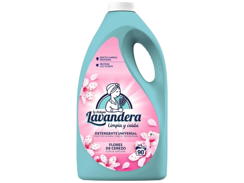 Гель для прання Lavandera Flores de Cerezo, універсальний, концентрат, аромат вишні, 50 циклів, 2,5л