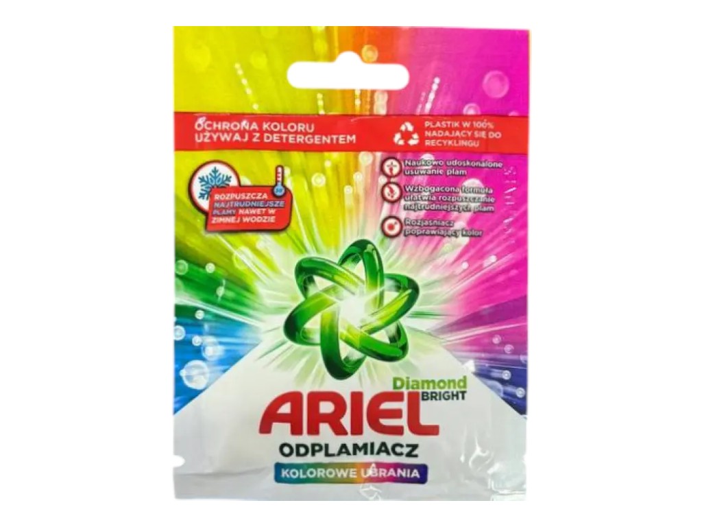 Пятновыводитель Ariel color sachet, 30 г, порошковый, без хлора, для цветных тканей