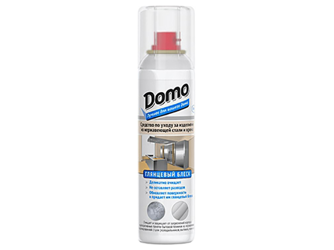 Средство для ухода за изделиями из нержавеющей стали DOMO глянцевый блеск 150мл