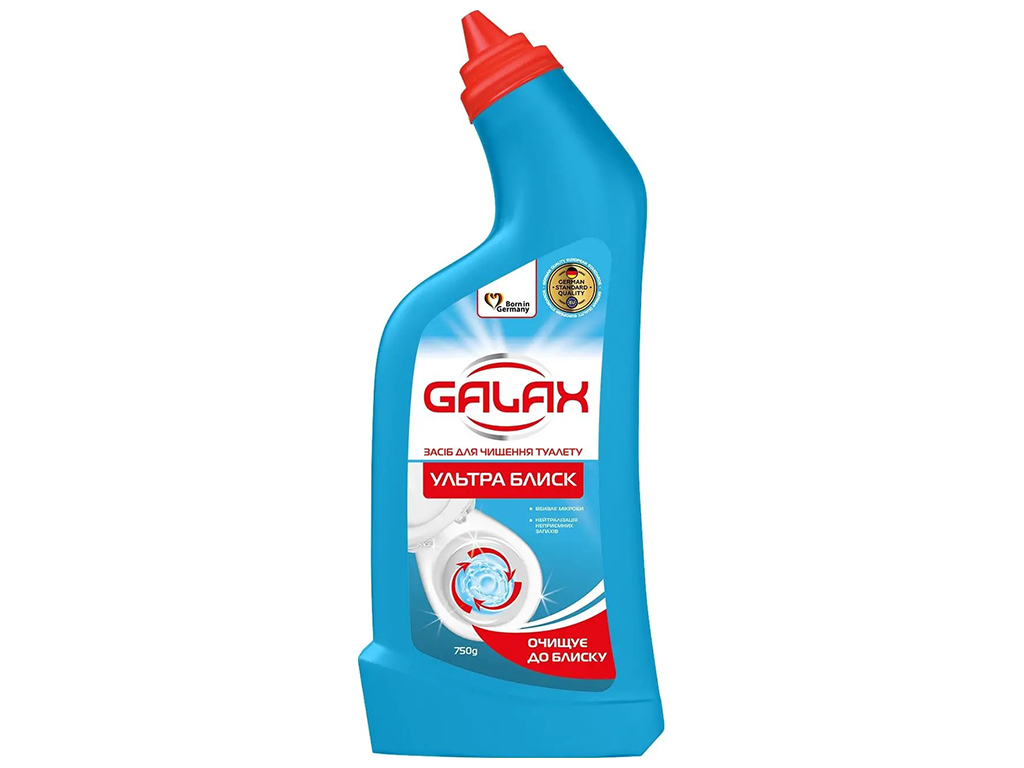 Засіб для чищення унітазу Galax das PowerClean Ультра блиск, 750мл