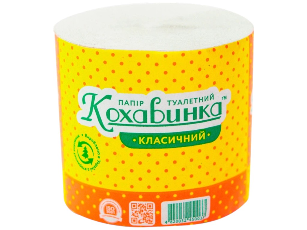 Бумага туалетная Кохавинка, без втулки, 1 слой, 45м, цвет серый