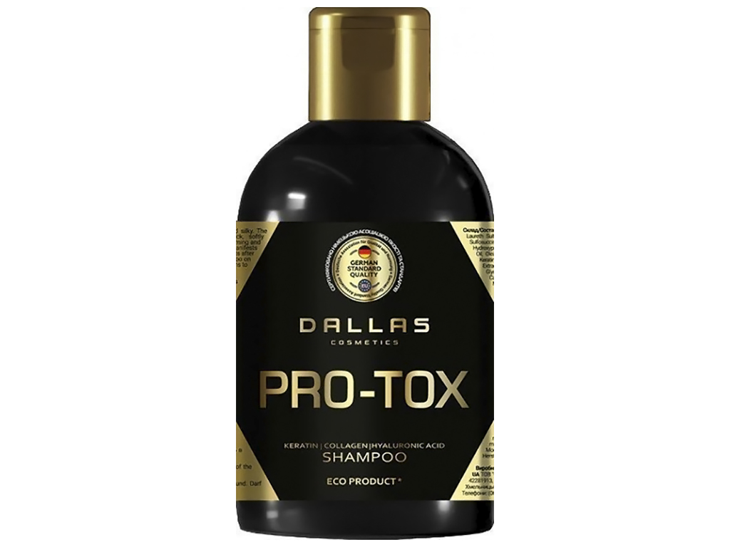 Набір Шампунь+Маска Dalas Hair Pro-tox з кератином, колагеном та гіалуроновою кислотою, 1л+500мл