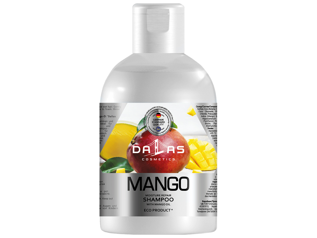 Набір для волосся Dalas Mango з олією манго (шампунь 1л, маска 500мл)