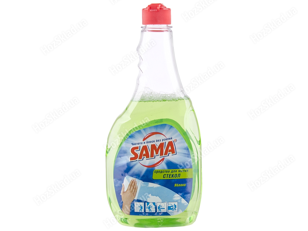 Средство для мытья стекол SAMA Яблоко запаска 500мл