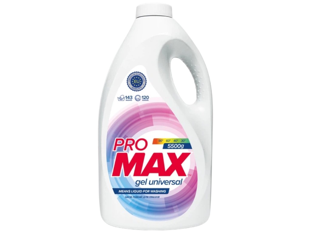 Гель для стирки ProMax Universal, универсальный, 143 цикла, аромат морской бриз, 5,5л