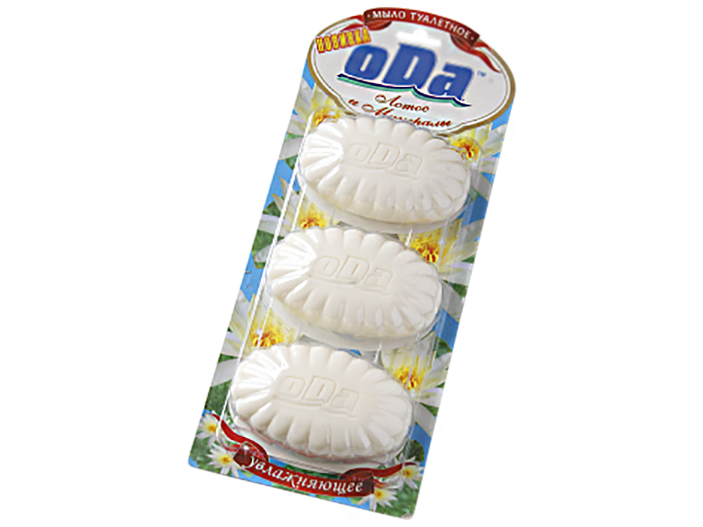 Мыло туалетное твердое Ода "Лотос и минералы" планшет (цена за 3шт по 100г)