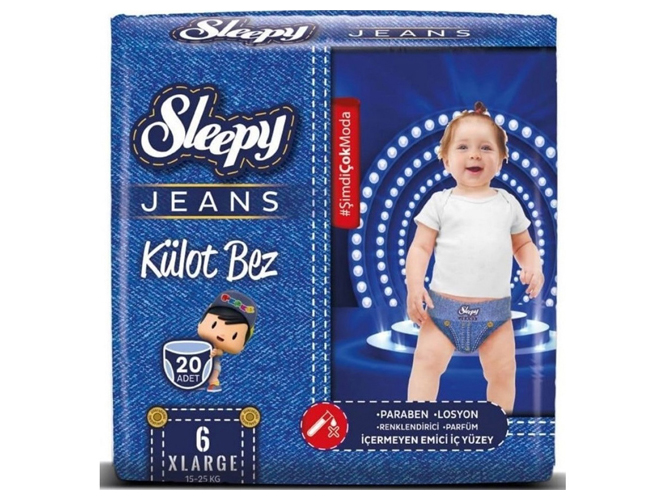Підгузки - трусики Sleepy Jeans XLarge, розмір 6 (15 - 25кг) 20шт