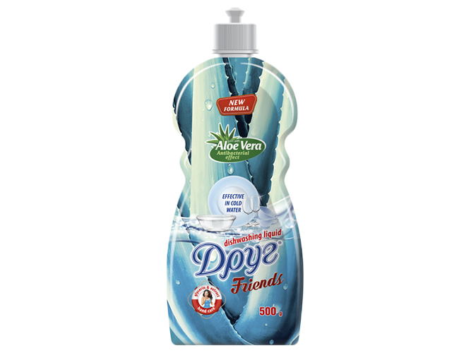 Засіб для миття посуду Друг Aloe Vera, антибактеріальний, з алое та гліцерином, 500 мл