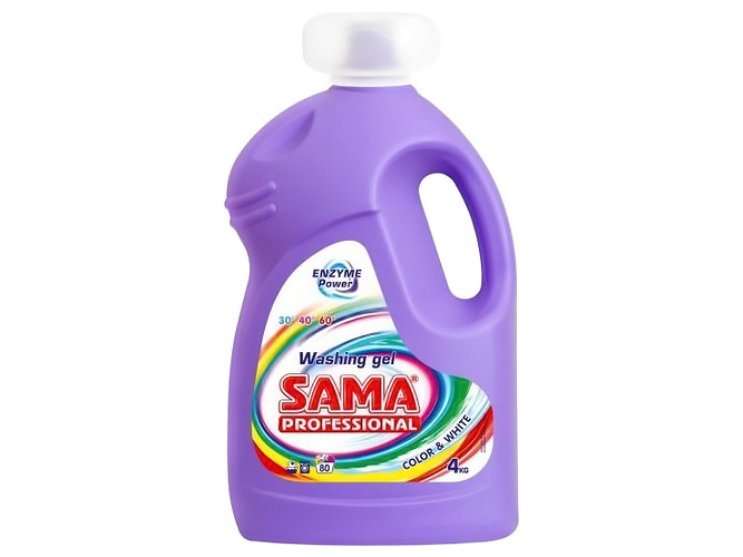 Гель для стирки универсальный Sama Professional Color&White для цветных и белых тканей 4л