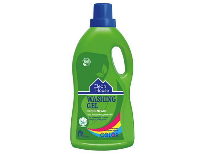 Гель для стирки концентрированный Clean House Concentrate для цветных изделий 1л