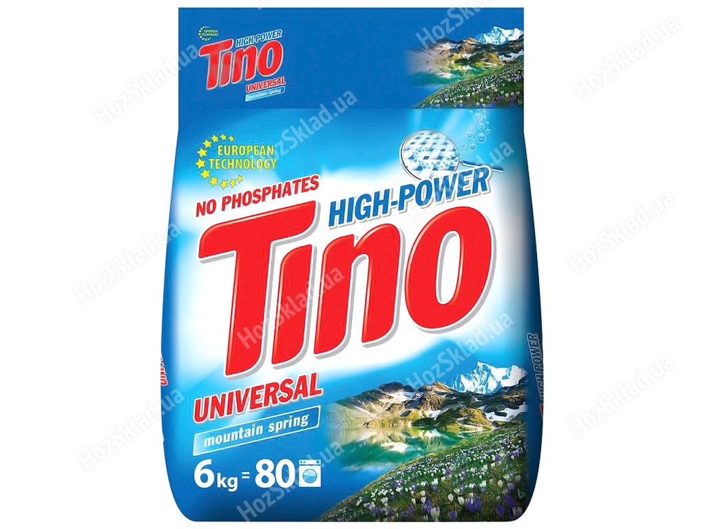 Порошок для прання Tino High-Power Mountain spring універсальний 6кг