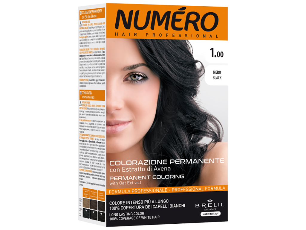 Фарба для волосся NUMERO 1.00 Black (Чорний)