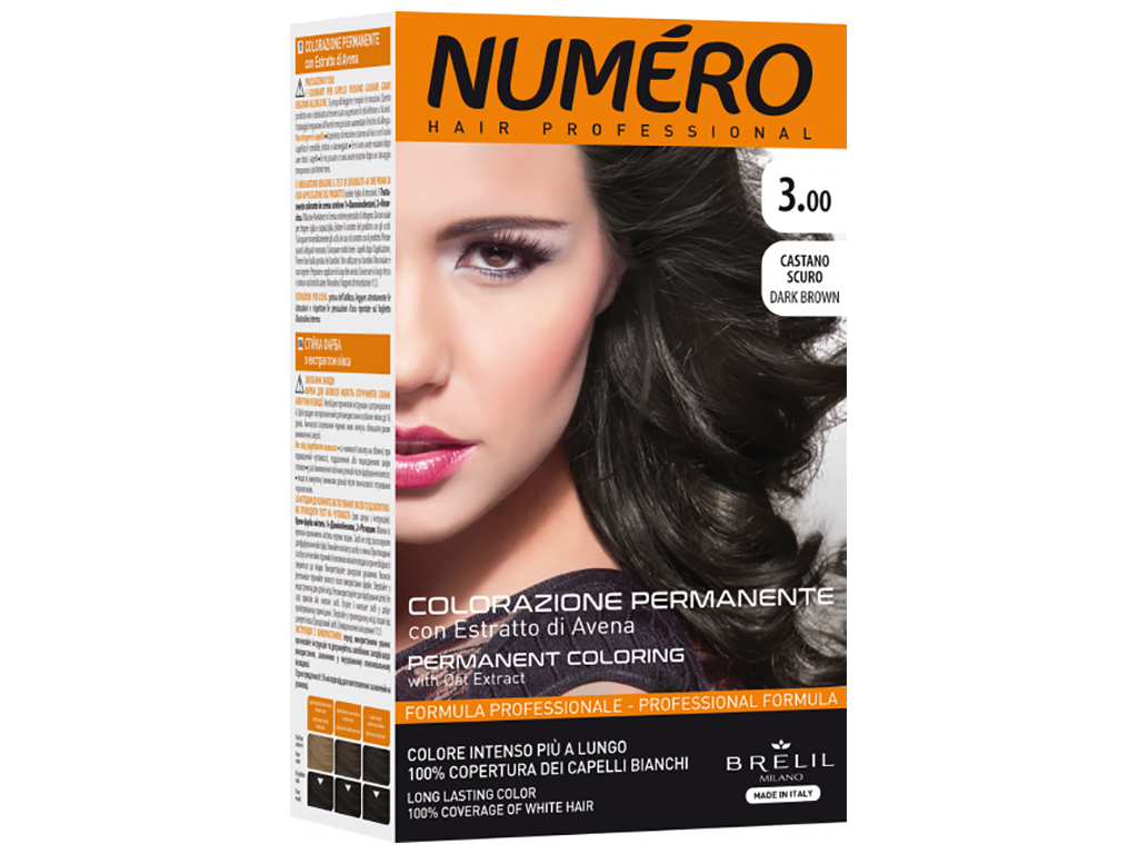 Краска для волос NUMERO 3.00 Dark brown (Темный каштан)