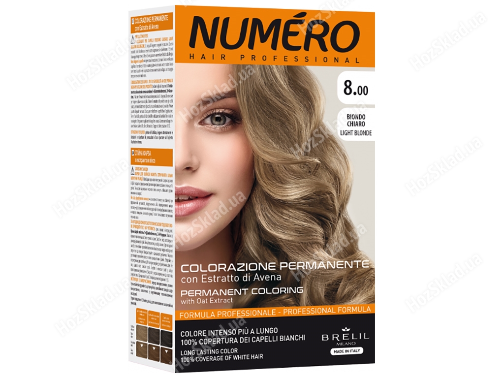 Фарба для волосся NUMERO 8.00 Light blonde (Світлий русявий)