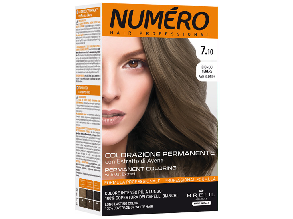 Фарба для волосся NUMERO 7.10 Ash blonde (Попелястий русявий)