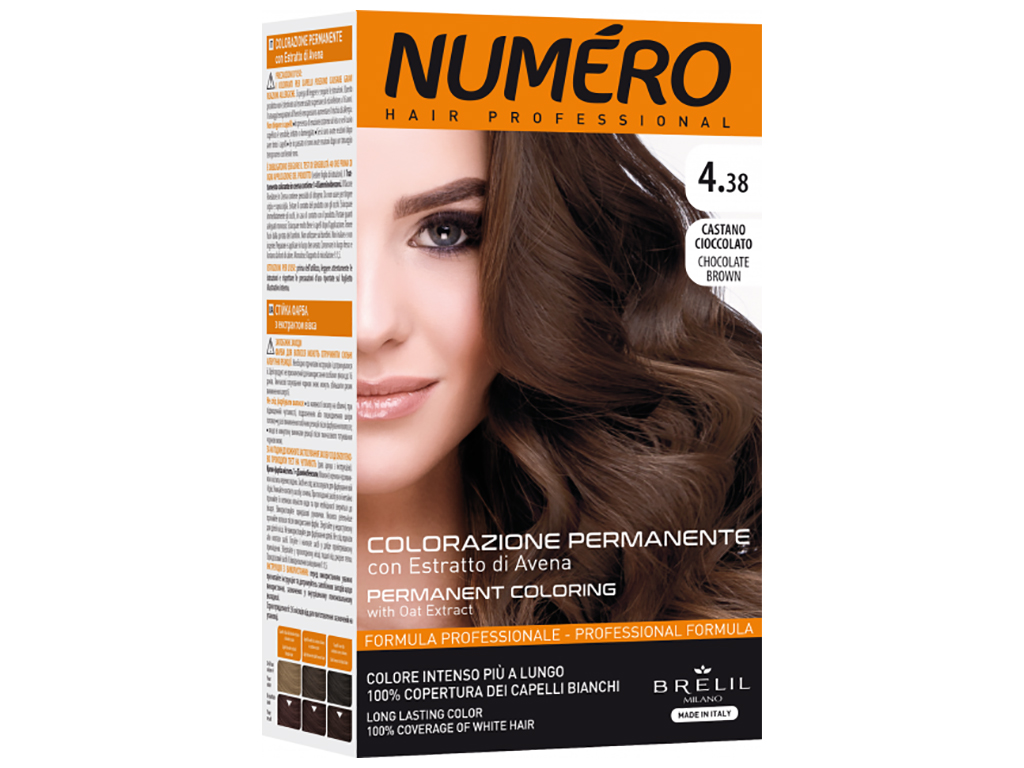 Фарба для волосся NUMERO 4.38 Chocolate brown (Шоколадний каштан)