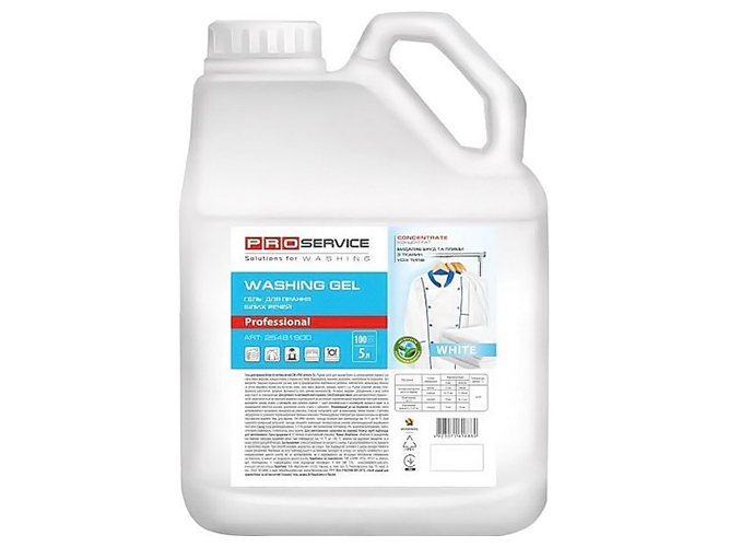 Гель для стирки белых вещей Pro White F, 5л, 25481900