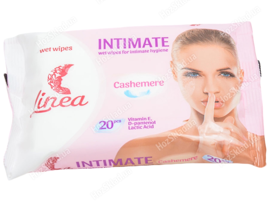 Вологі серветки для інтимної гігієни LINEA intimate cashmere 20шт